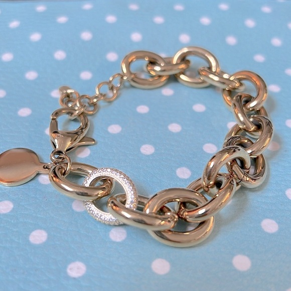 Chunky Chain Gold Bracelet New 7in - Picture 2 of 5